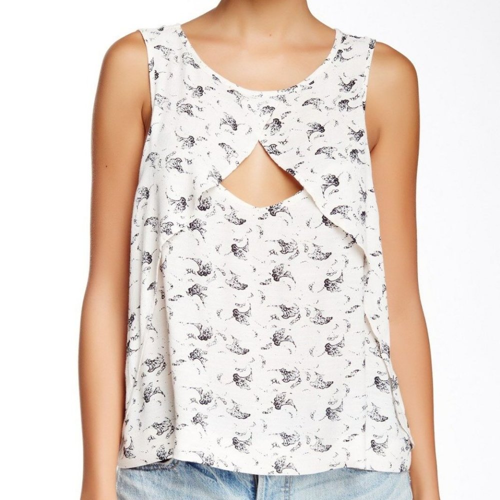 FREE PEOPLE Crinkle Look Through Top Tea - XS,M